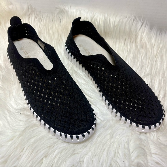 ILSE JACOBSEN Tulip 139 Laser Cut Perforated Slip-on Sneakers - Picture 3 of 8